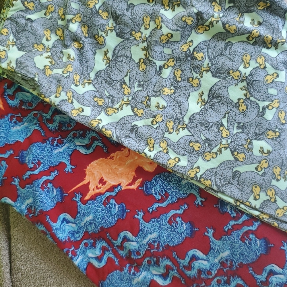 FINAL MARKDOWN - Alice in Wonderland theme Lularoe leggings 2 pairs
